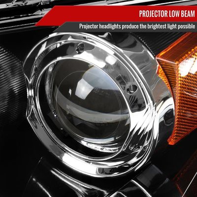 2004-2009 Mazda 3 Sedan Projector Style Headlights Matte Black/Clear Lens