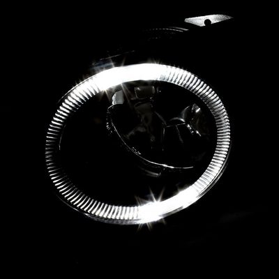 2003-2005 Mazda 6 Sedan H3 Halo Ring Fog Lights Kit Chrome/Clear Lens