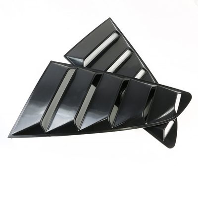 2015-2018 Ford Mustang Black ABS Quarter Side Window Louvers Vent