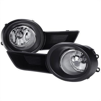 2008-2011 Toyota Highlander 12V/55W H11 Fog Lights Kit Chrome/Clear Lens