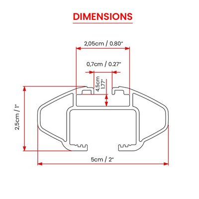 2015-2018 Volvo V60 Cross Country Roof Rack Cross Bars Silver