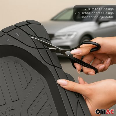 Porsche Universal Floor Mats Liner All Weather 3D Black Waterproof 4Pcs