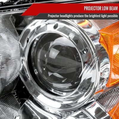 2004-2009 Mazda 3 Sedan Projector Style Headlights Chrome Housing/Clear Lens