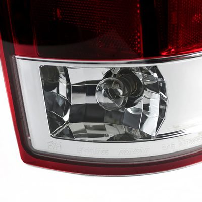 2002-2006 Dodge RAM LED Tail Lights Chrome Housing/Red Clear Lens