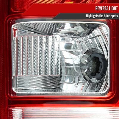 2015-2017 Ford F-150 Factory Replacement Tail Light Assembly Chrome/Red Clear
