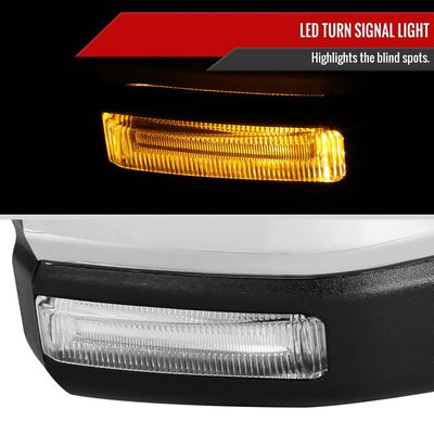 2015-2020 Ford F-150 Chrome Heated Side Mirror LED Turn Signal Passenger Side
