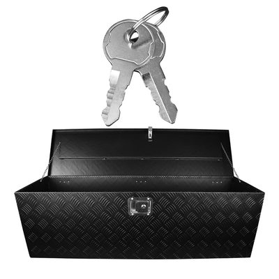 Universal 49" Heavy Duty Black Alu Truck Tool Box w/ Side Handles Lock & Keys