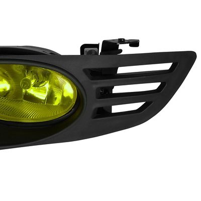 2003-2005 Honda Accord Coupe H11 Fog Lights Kit Chrome Housing/Yellow Lens