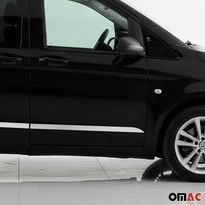 2016-2024 Mercedes Metris L3 Long Side Door Molding Trim Skirt Garnish Stainless Steel 6x