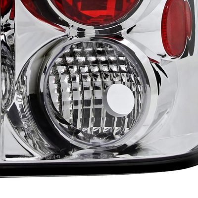 2002-2009 Chevrolet Trailblazer Tail Lights Chrome Housing/Clear Lens
