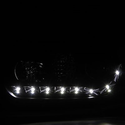 1999-2006 VW Golf Mk4 GTI/R32 Cabrio Projector Headlights R8 LED Light Black