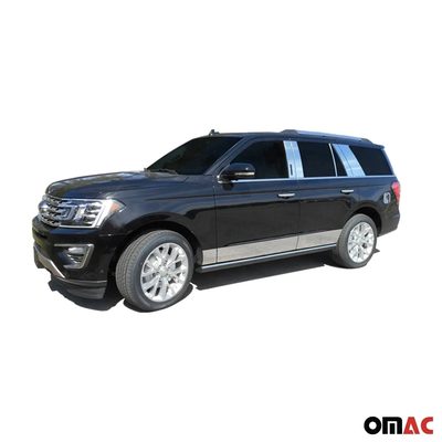 2018-2025 Ford Expedition Stainless Steel Pillar Trim 8 Pcs
