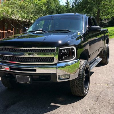 2007-2014 Chevy Silverado 1500/2500HD/3500HD LED C-Bar Headlights Black