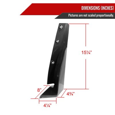 2014-2019 Chevrolet Corvette C7 Black 2PC Front Bumper Canards Spats Cover