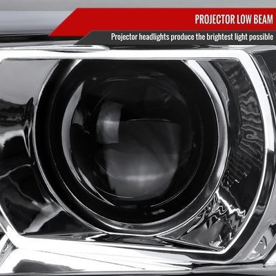 2007-2013 Toyota Tundra/ 2008-2017 Sequoia LED C-Bar Projector Headlights Chrome