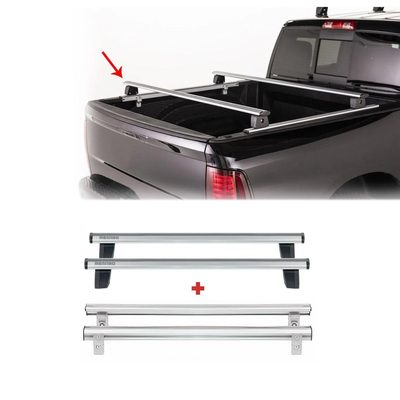 2009-2026 RAM 1500 2500 3500 Truck Bed Rack System Alu Pick Up Sliding Rack 4Pcs