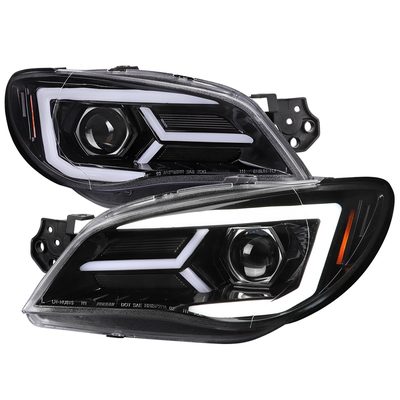 2006-2007 Subaru Impreza WRX STI LED Bar Signal Projector Headlights Black