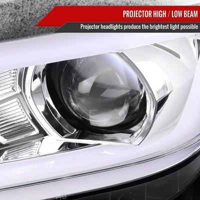 2014-2015 Chevy Camaro LED Projector Headlights Turn Signal Lights Chrome