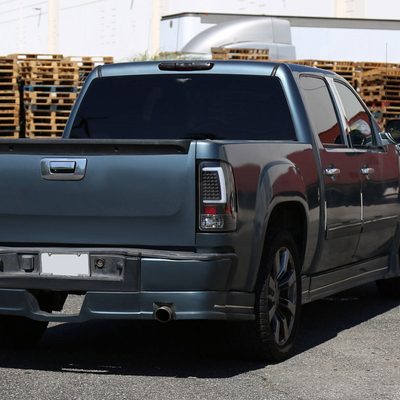 2007-2013 GMC Sierra 1500 2500HD 3500HD C-Bar LED Tail Lights Matt Black