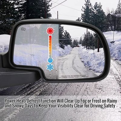 1999-2002 Chevy Silverado/Suburban/Sierra Heated Side Mirror Black Passenger