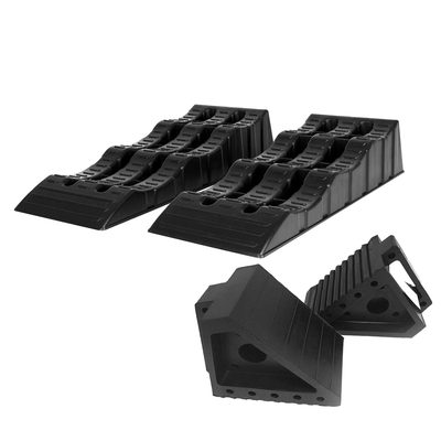 Car Ramps Pack 4 Pcs 6000 Pounds Load Capacity Black Compact Lightweight Design for RV Trailer Camper Oil Changes Inspections