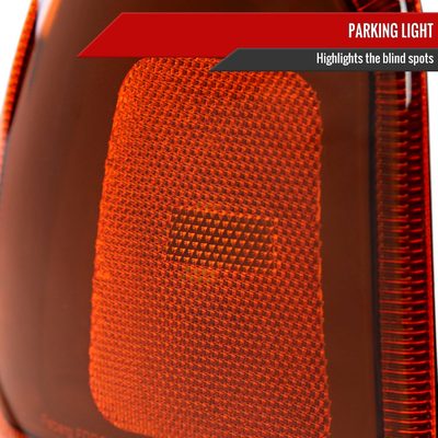 2001-2011 Ford Ranger LED Bar Factory Headlights Amber Corner Lamp Matt Black