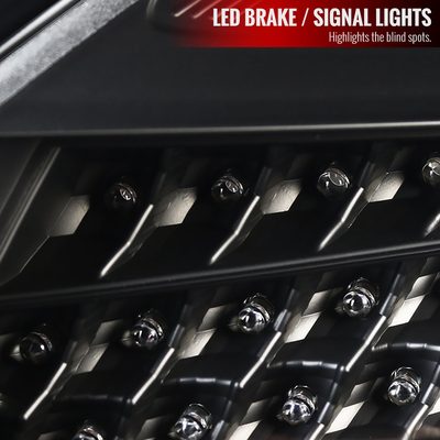 2015-2019 Ford Focus Hatchback LED Tail Lights Matte Black/Clear Lens
