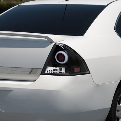 2006-2013 Chevy Impala/ 14-2016 Impala Limited LED Tail Lights Matt Black/Clear