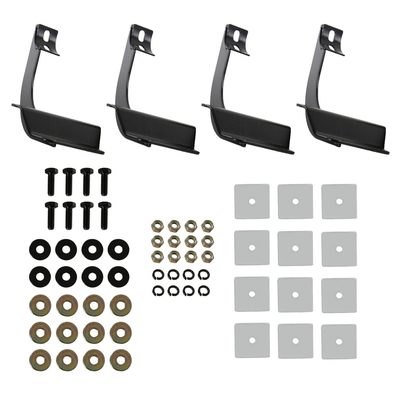 2015-2024 Ford F-150/F-250/350/450 SuperCab 3" Black Steel Side Step Nerf Bars
