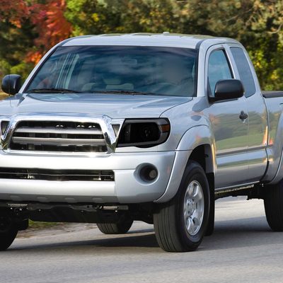 For Toyota Tacoma 2005-2011 LED Bar Projector Headlights Chrome Housing Smoked Lens