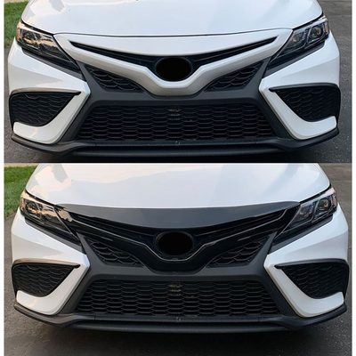 2018-2024 Toyota Camry Grille Overlay Gloss Black 1Pcs ABS Plastic