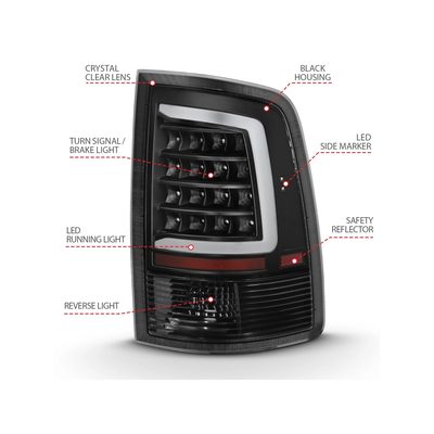 Anzo Black LED Tail Lights 311318