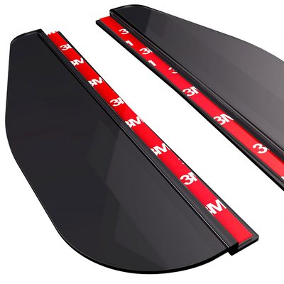 Universal Smoke PVC Plastic Car Rear View Side Mirror Rain Board Eyebrow 2Pcs