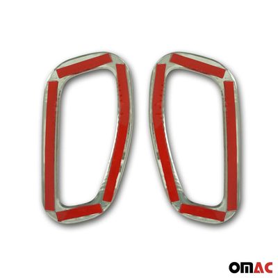 2015-2024 Jeep Renegade Side Indicator Signal Trim Cover Silver Steel 2 Pcs