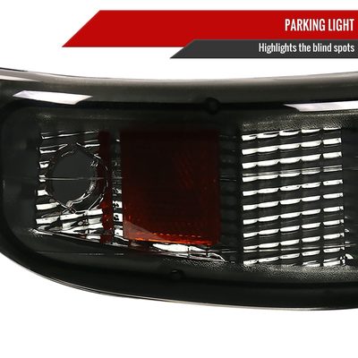 1999-2002 Chevy Silverado/ 2000-2006 Tahoe Suburgan Bumper Lights Chrome/Smoke