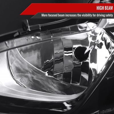 2019-2024 Chevy Malibu Factory Style Projector Headlights Glossy Black/Clear