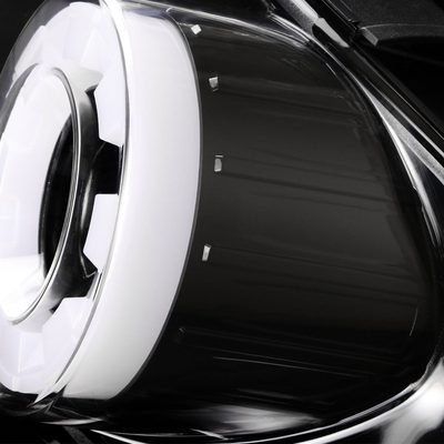 2015-2022 Ford Mustang White LED Bar Tail Lights Glossy Black