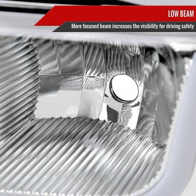 1999-2006 GMC Sierra/ 00-2006 Yukon/Yukon XL LED Tube Factory Headlights Chrome