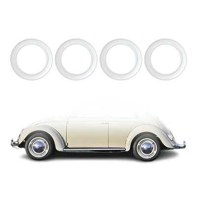 15" Rims Portawalls White Wall Tire Insert Trim Sidewall Set of 4 Pcs