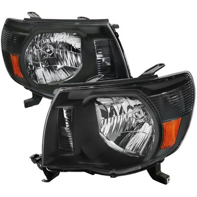 2005-2011 Toyota Tacoma Factory Style Headlights Matte Black/Clear Lens