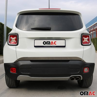 2015-2018 Jeep Renegade Rear Trunk Molding Trim Stainless Steel Dark 3 Pcs