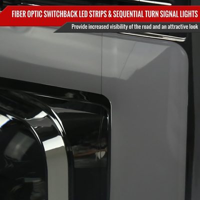 2017-2019 Ford F-250 F-350 F-450 F-550 LED C-Bar Headlights Signal Smoke