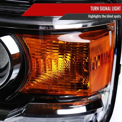 2014-2019 GMC Sierra LED Light Strip Projector Headlights Chrome/Clear Lens