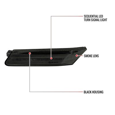 For Porsche 911 997/ 987 987C 2006-2011 LED Turn Signal Smoke With Seqential