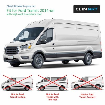 Clim Art Wind Deflectors for Ford Transit 2015-2026 Commercial Dark Smoke 2x