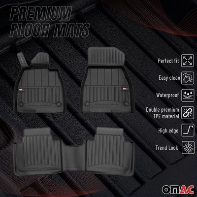 2022-2024 Mercedes EQS V297 Liftback Premium Floor Mats Liners Full Set All Weather Heavy Duty Black