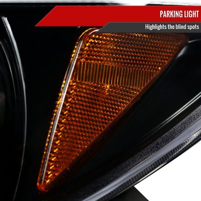 2005-2010 Scion tC Dual Halo Projector Headlights Jet Black/Clear Lens