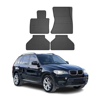 2007-2013 BMW X5 E70 Floor Mats Liners Full Set All Weather Rubber Black
