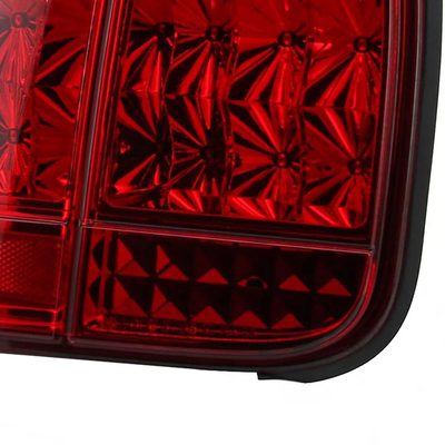 2005-2009 Ford Mustang Sequential LED Tail Lights Chrome Housing/Red Lens