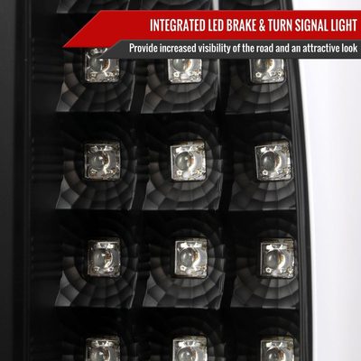 2007-2009 Dodge RAM 1500/2500/3500 LED Tail Lights Matte Black/Clear Lens